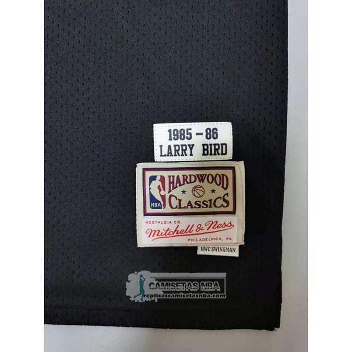 Camiseta Boston Celtics Larry Bird NO 33 Mitchell & Ness 1985-86 Negro